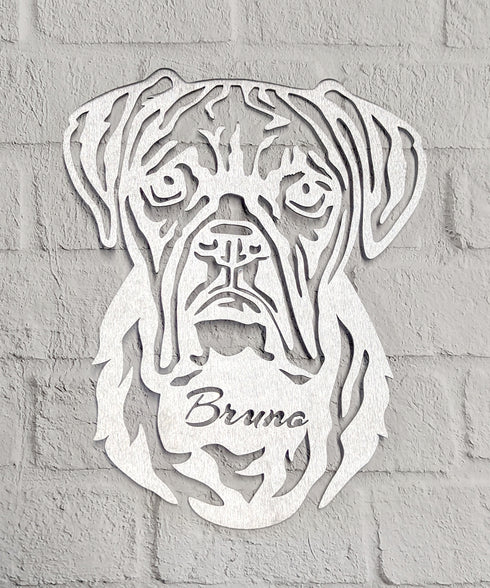 Boxer Personalised Metal Art